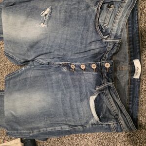 Kancan Women's Blue Distressed Jeans